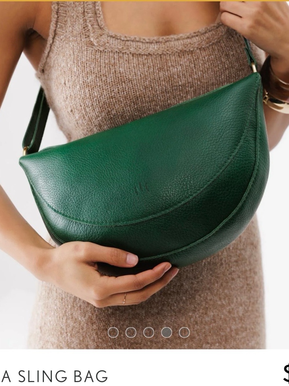 Portland leather “KOALA SLING BAG” size Large in color “Bacalar” - Picture 4 of 13